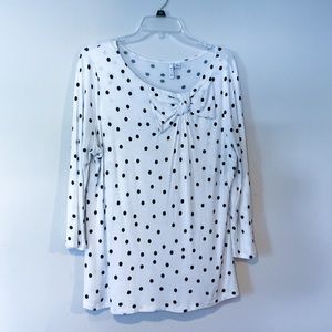Elle Polka Dot Bow Blouse XL